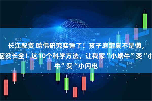 长江配资 哈佛研究实锤了！孩子磨蹭真不是懒，是大脑没长全！这10个科学方法，让我家“小蜗牛”变“小闪电